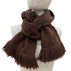 Louis Vuitton Scarf Logo Mania Wool Silk Blend Brown — view 3