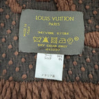 Louis Vuitton Scarf Logo Mania Wool Silk Blend Brown — view 6