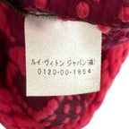 Louis Vuitton Scarf Logo Mania Wool/silk Blend Fuchsia Pink Fringed — view 7