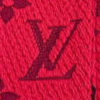 Louis Vuitton Scarf Logo Mania Wool/silk Blend Fuchsia Pink Fringed — view 5