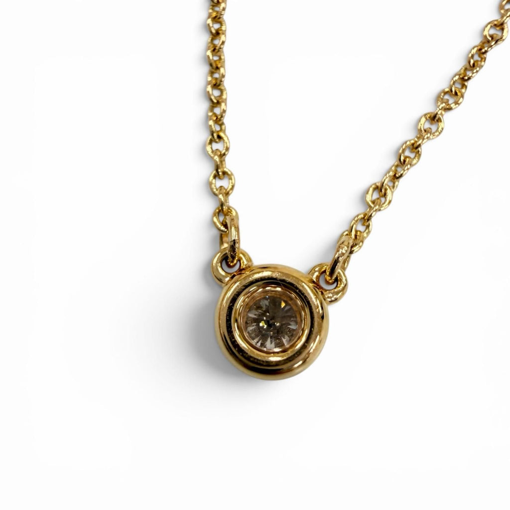 Tiffany & Co Elsa Peretti Diamond by the Yard Single Pendant 750 Necklace — view 4