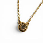 Tiffany & Co Elsa Peretti Diamond by the Yard Single Pendant 750 Necklace — view 4