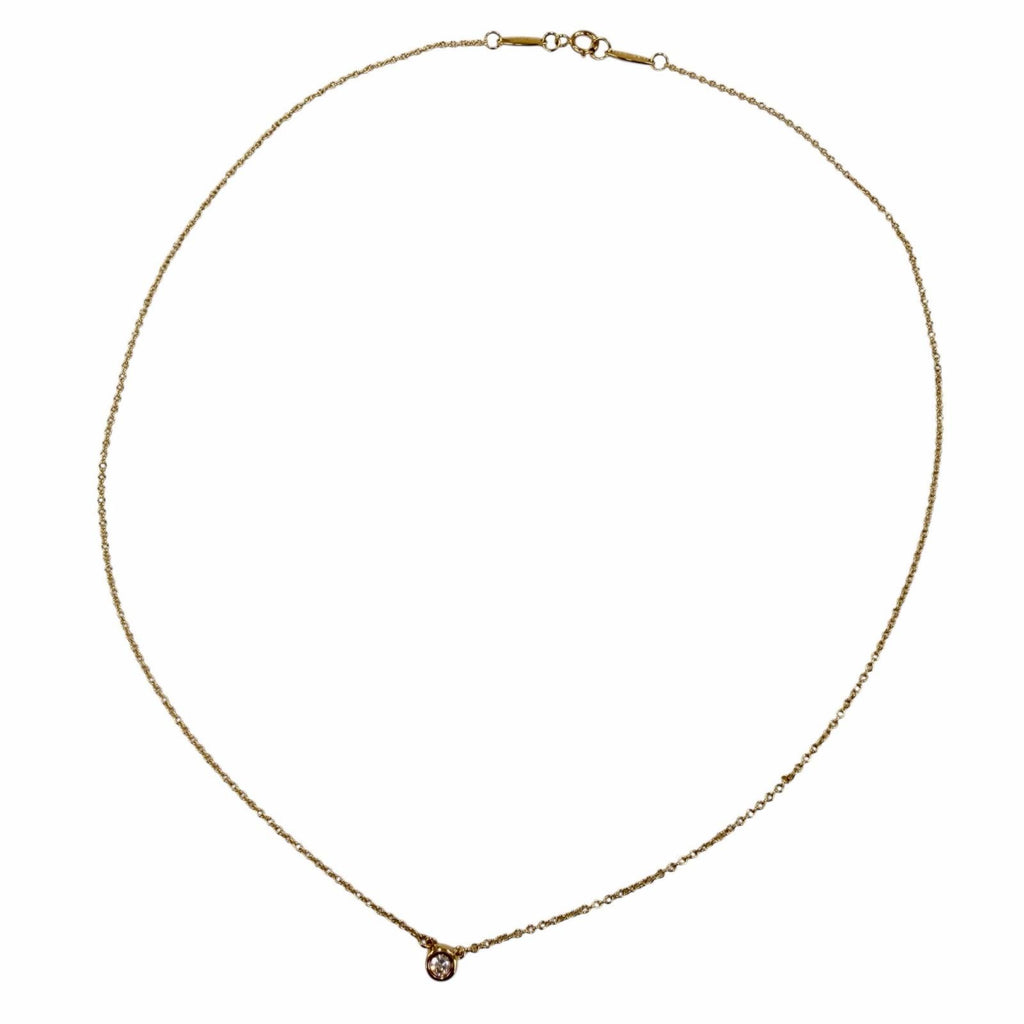 Tiffany & Co Elsa Peretti Diamond by the Yard Single Pendant 750 Necklace — view 2