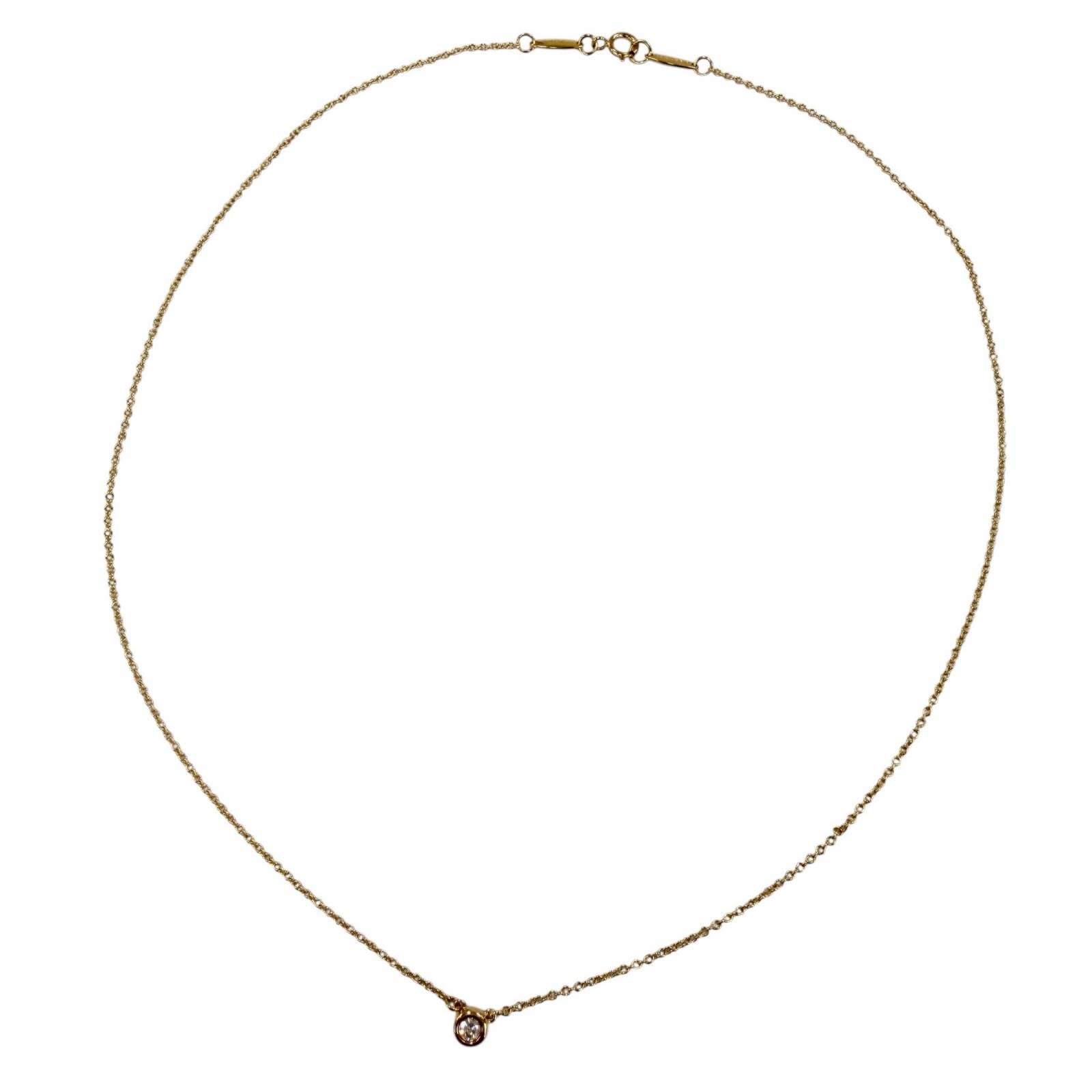 Tiffany & Co Elsa Peretti Diamond by the Yard Single Pendant 750 Necklace — view 2