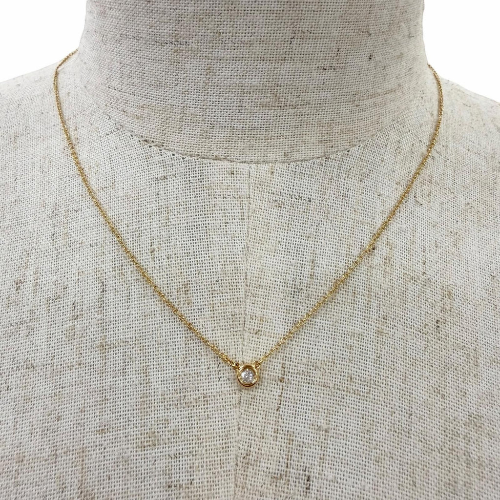 Tiffany & Co Elsa Peretti Diamond by the Yard Single Pendant 750 Necklace — view 3