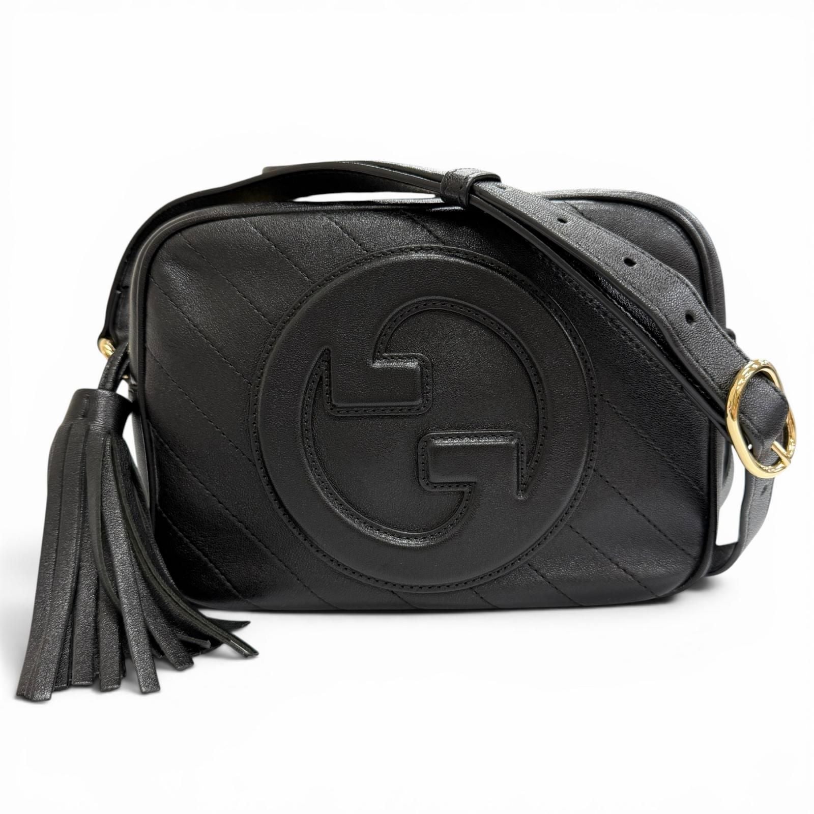 Gucci Blanc Di Smo-l Fringe Tassel Leather Shoulder Bag Black – Highly Recommend