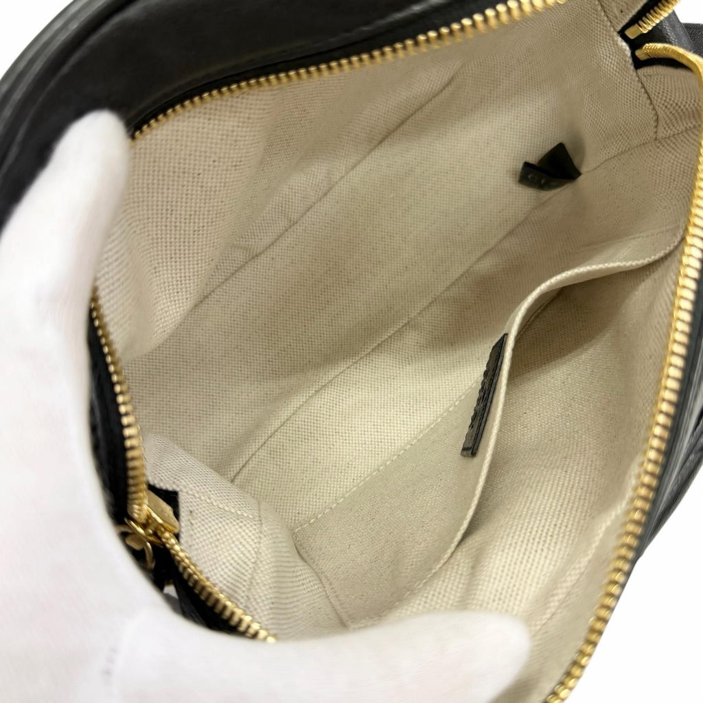 Gucci Blanc Di Smo-l Fringe Tassel Leather Shoulder Bag Black – Highly Recommend — view 9