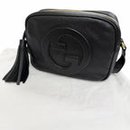Gucci Blanc Di Smo-l Fringe Tassel Leather Shoulder Bag Black – Highly Recommend — view 2