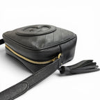 Gucci Blanc Di Smo-l Fringe Tassel Leather Shoulder Bag Black – Highly Recommend — view 5