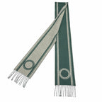 Hermes Cashmere Band de Repos Scarf / Shawl Green Gray UK — view 2