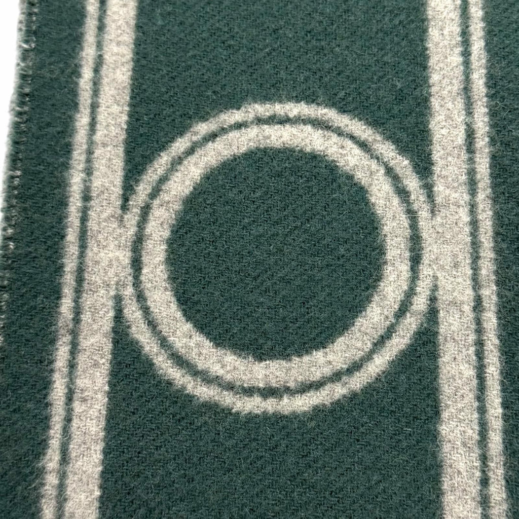 Hermes Cashmere Band de Repos Scarf / Shawl Green Gray UK — view 6