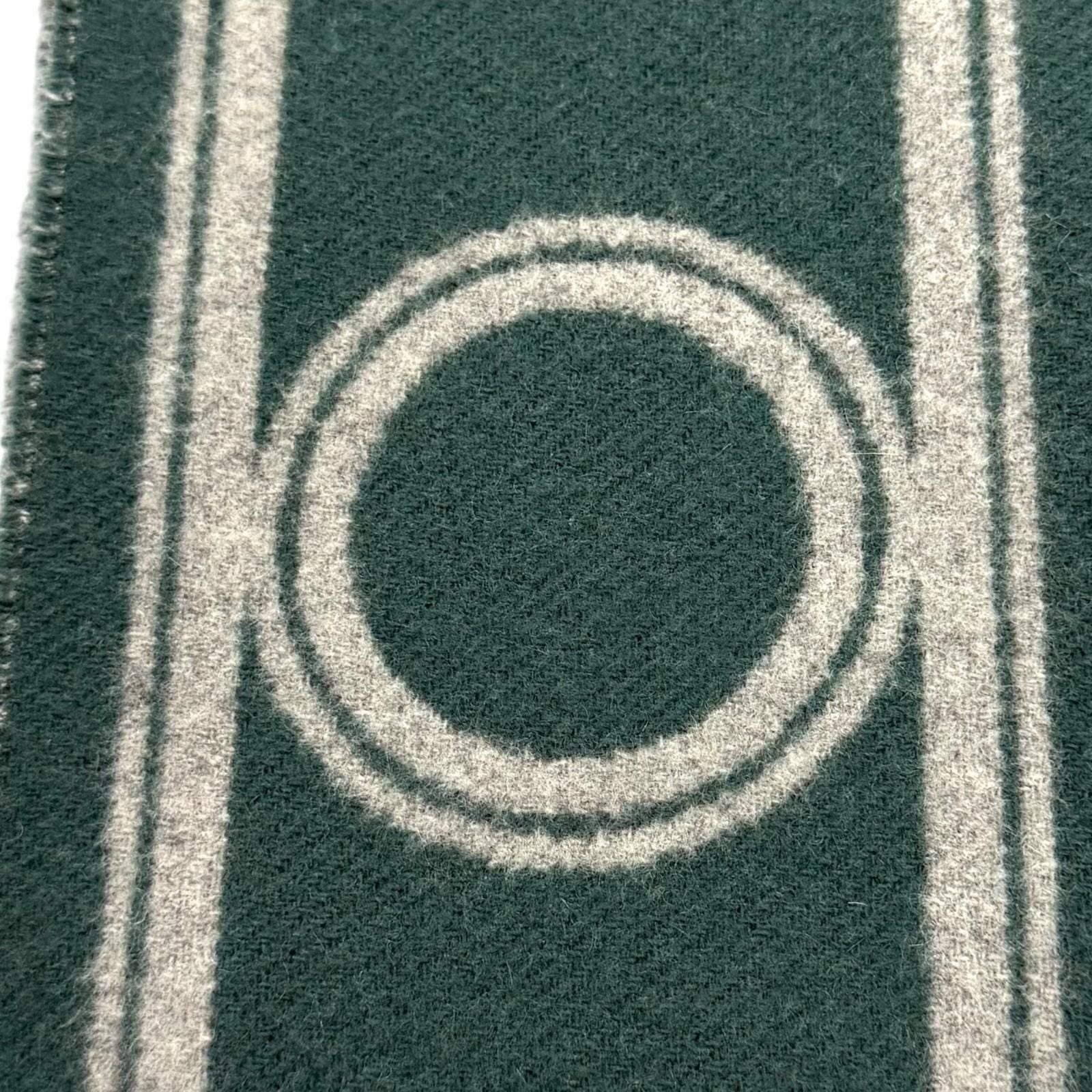 Hermes Cashmere Band de Repos Scarf / Shawl Green Gray UK — view 6
