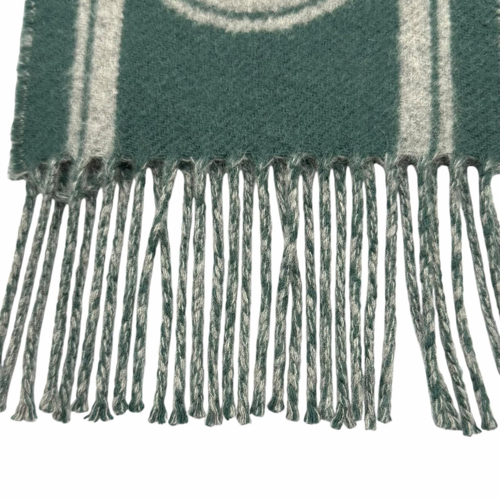 Hermes Cashmere Band de Repos Scarf / Shawl Green Gray UK — view 5