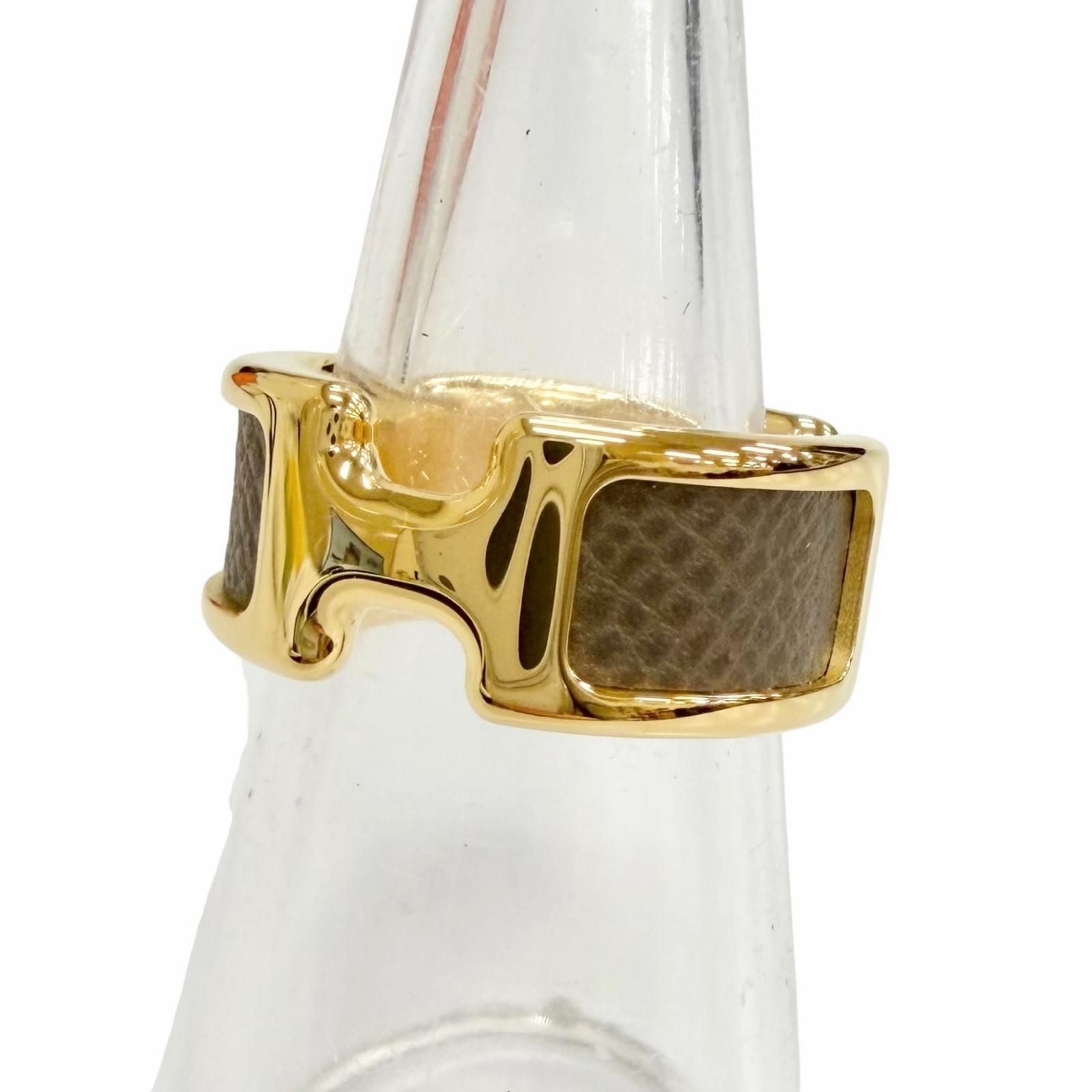 Hermes Ring Olympe PM Vo Madame Etoupe Gold Box Large Highly Recommended — view 3