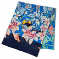 Hermes Pareo Flamingo Party Cotton Oversized Shawl Scarf Blue Recommended