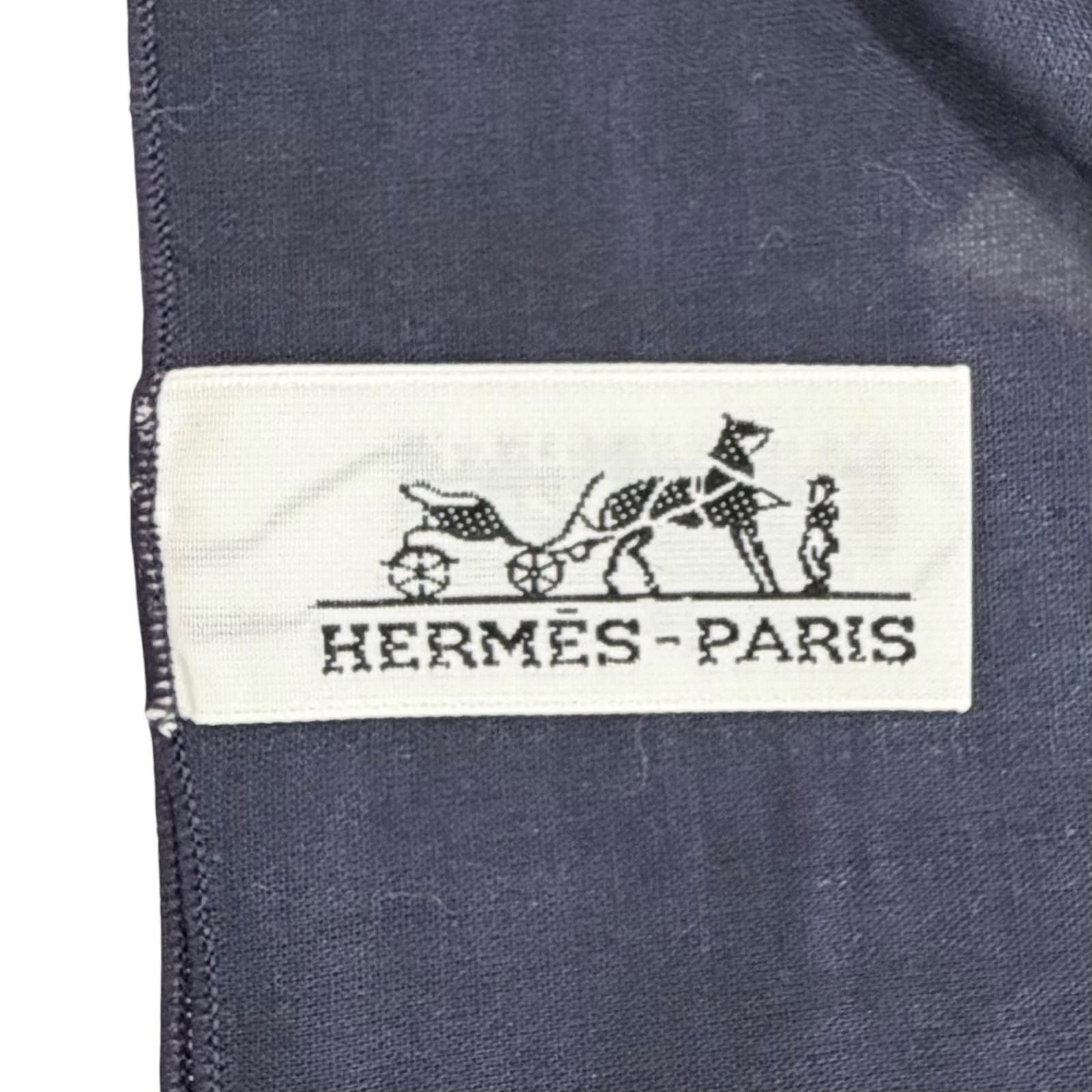 Hermes Pareo Flamingo Party Cotton Oversized Shawl Scarf Blue Recommended — view 7