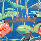 Hermes Pareo Flamingo Party Cotton Oversized Shawl Scarf Blue Recommended — view 4