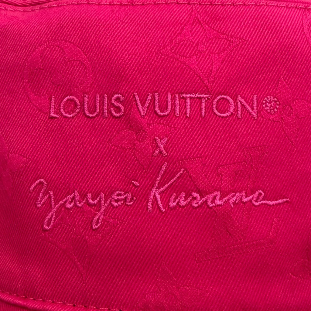 Louis Vuitton Yayoi Kusama Cotton Reversible Infinity Dot Hat Black Pink — view 7