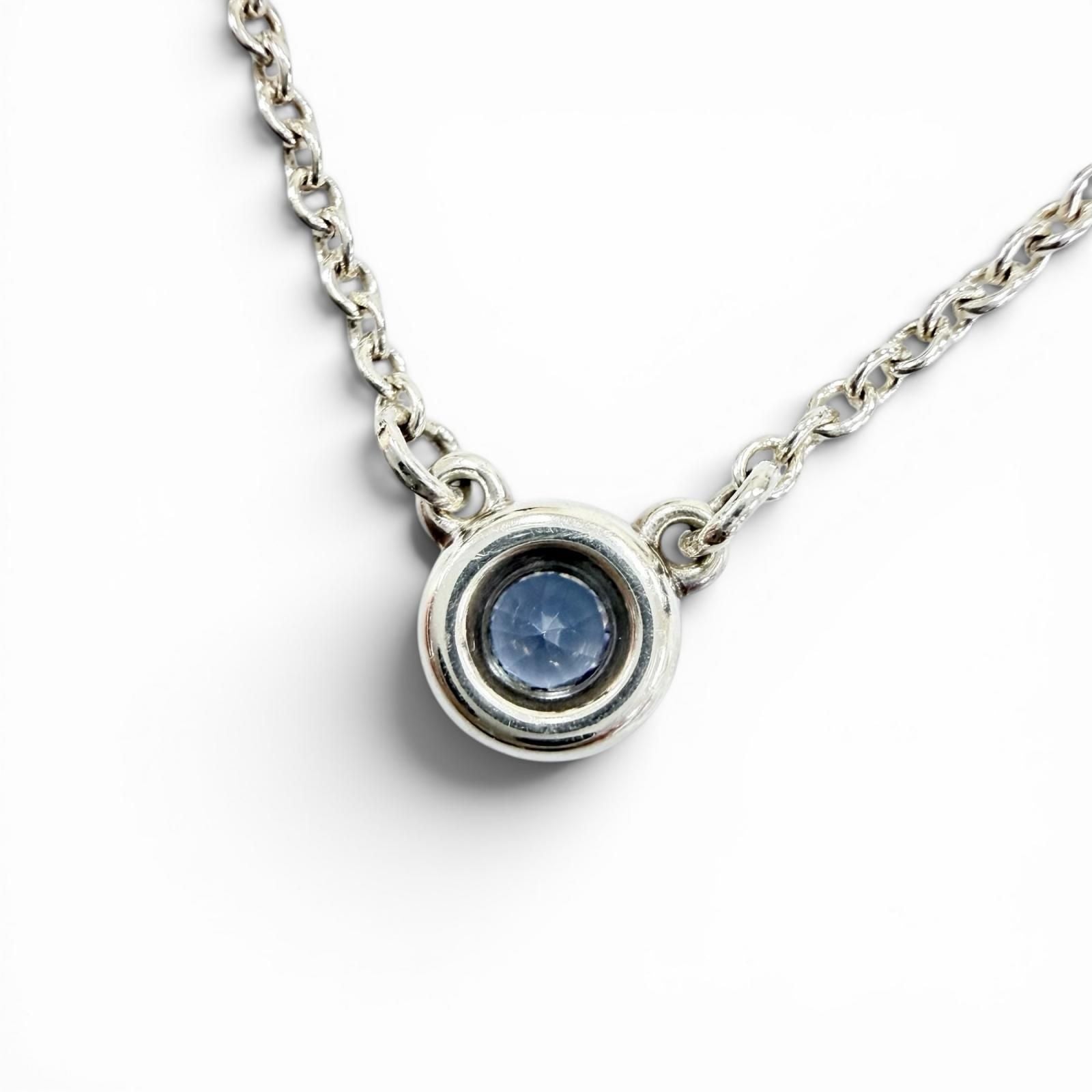 Tiffany & Co Elsa Peretti Color by the Yard Tanzanite Pendant Silver — view 4