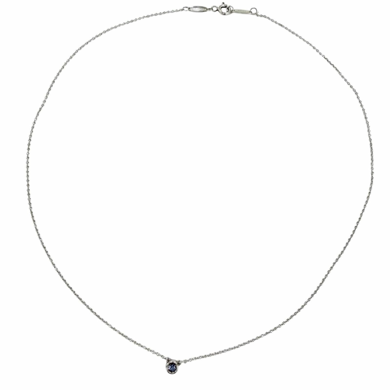 Tiffany & Co Elsa Peretti Color by the Yard Tanzanite Pendant Silver — view 2