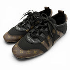 Louis Vuitton LV Sneakers Monogram Canvas Low Cut Black Brown