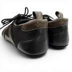 Louis Vuitton LV Sneakers Monogram Canvas Low Cut Black Brown — view 6