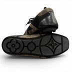 Louis Vuitton LV Sneakers Monogram Canvas Low Cut Black Brown — view 8