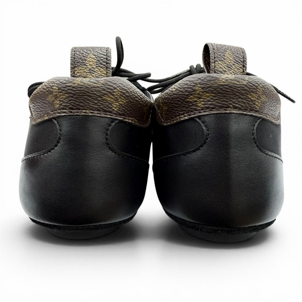 Louis Vuitton LV Sneakers Monogram Canvas Low Cut Black Brown — view 5