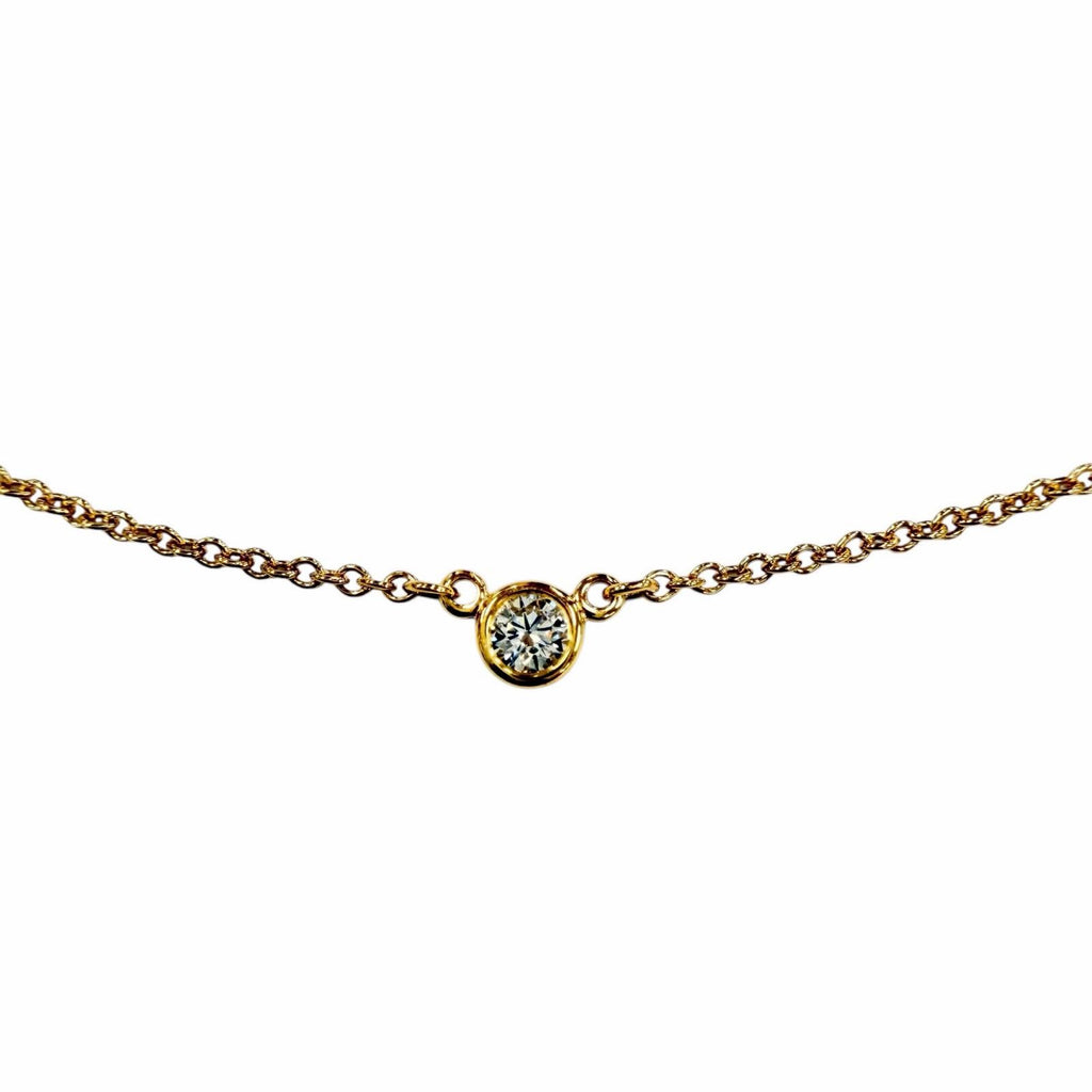 Tiffany & Co by the Yard Elsa Peretti 750 Diamond Diameter 3.4 Necklace Yellow