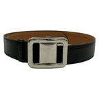 Hermes Belt 70 Black Silver Leather