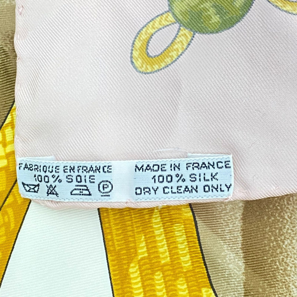 Hermes Carre 90 Brandebourgs Scarf Silk Pink — view 8