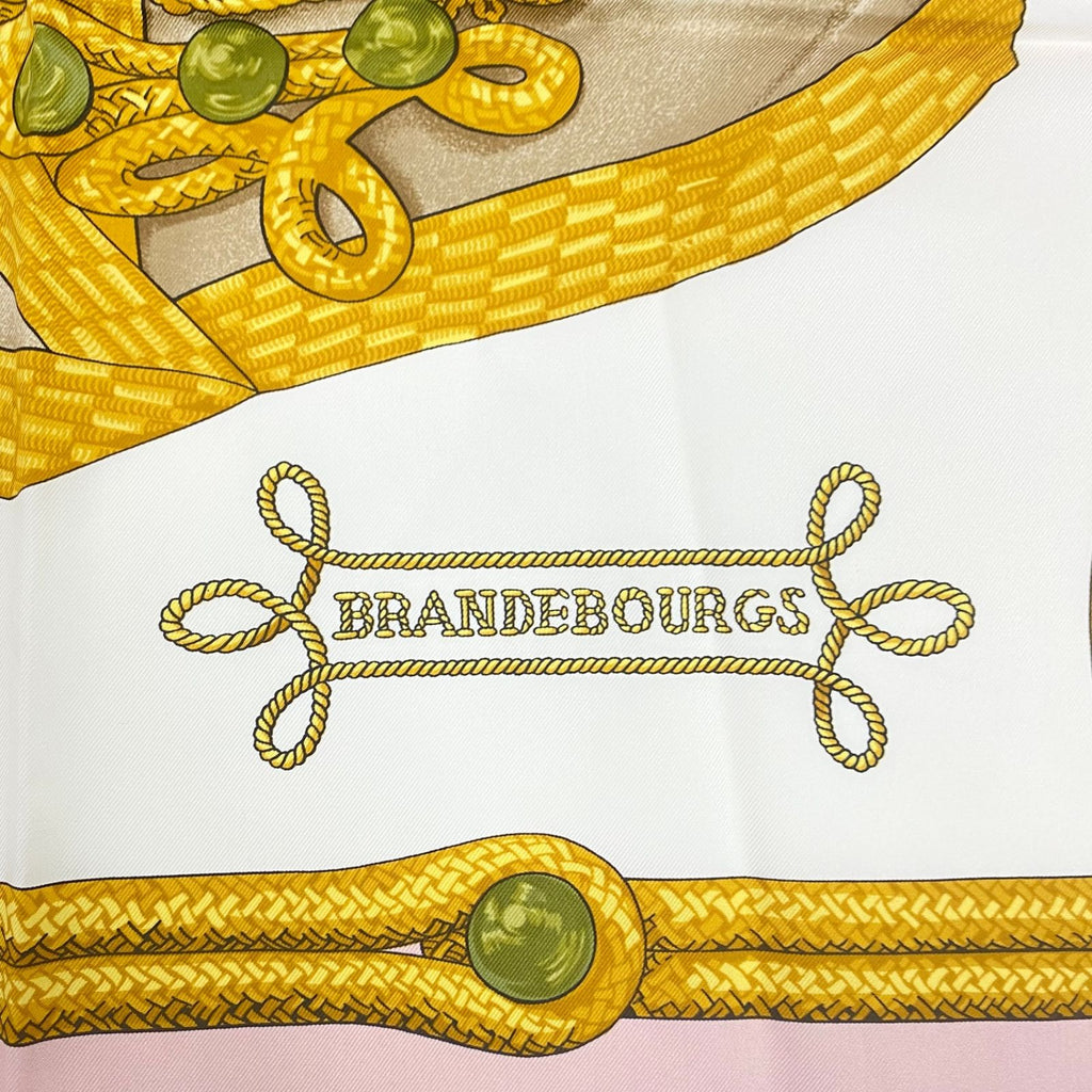 Hermes Carre 90 Brandebourgs Scarf Silk Pink — view 6