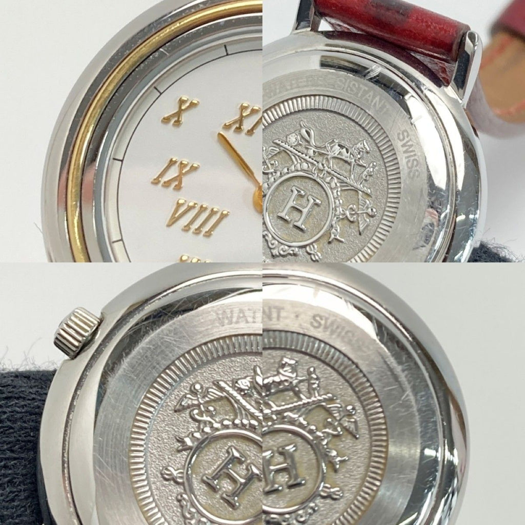 Hermes Meteor-l White Quartz Watch — view 9