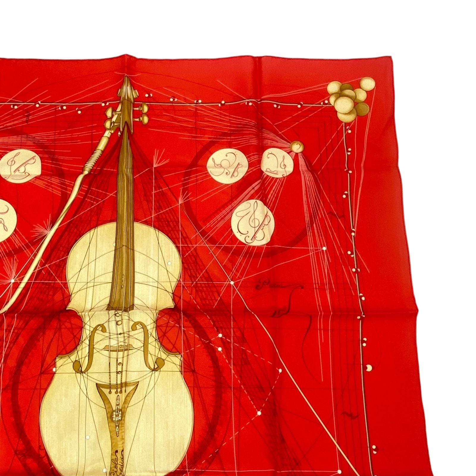 Hermes Scarf Silk Carre 90 Music Played by Spheres la Musique Des — view 3