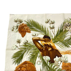 Hermes Scarf Carre 90 Silk Turbans Des Reines Princess Turban Flower Leaves — view 2