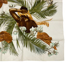 Hermes Scarf Carre 90 Silk Turbans Des Reines Princess Turban Flower Leaves — view 5