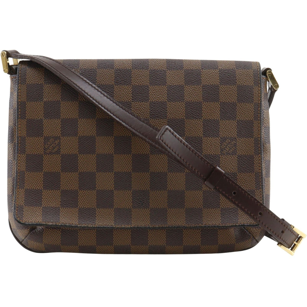Louis Vuitton Musette Tango Long Shoulder Bag Damier Canvas Brown
