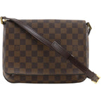 Louis Vuitton Musette Tango Long Shoulder Bag Damier Canvas Brown