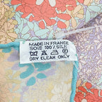 Hermes Carre 90 Scarf Silk Flower Offering Offrandes Dun Jour Multicolor — view 8