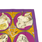Hermes Carre 90 Scarf Silk Chiens AU Rapport Hound Purple — view 3