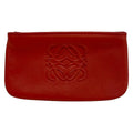 Loewe Coin Case Red Embossed Leather