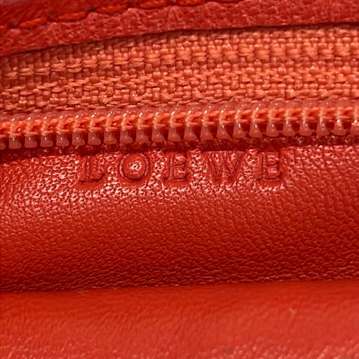 Loewe Coin Case Red Embossed Leather — view 4