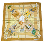 Hermes Carre 90 Scarf Silk Carnaval de Venise Carnival of Venice Yellow