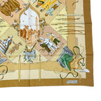 Hermes Carre 90 Scarf Silk Carnaval de Venise Carnival of Venice Yellow — view 5