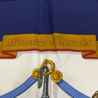 Hermes Scarf Silk Carre 90 Memoire D'hermes Navy — view 8