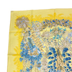 Hermes Scarf Silk Carre 90 Nonehuman Island Plant L'lle Deserte Yellow — view 3