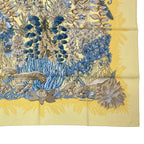 Hermes Scarf Silk Carre 90 Nonehuman Island Plant L'lle Deserte Yellow — view 6