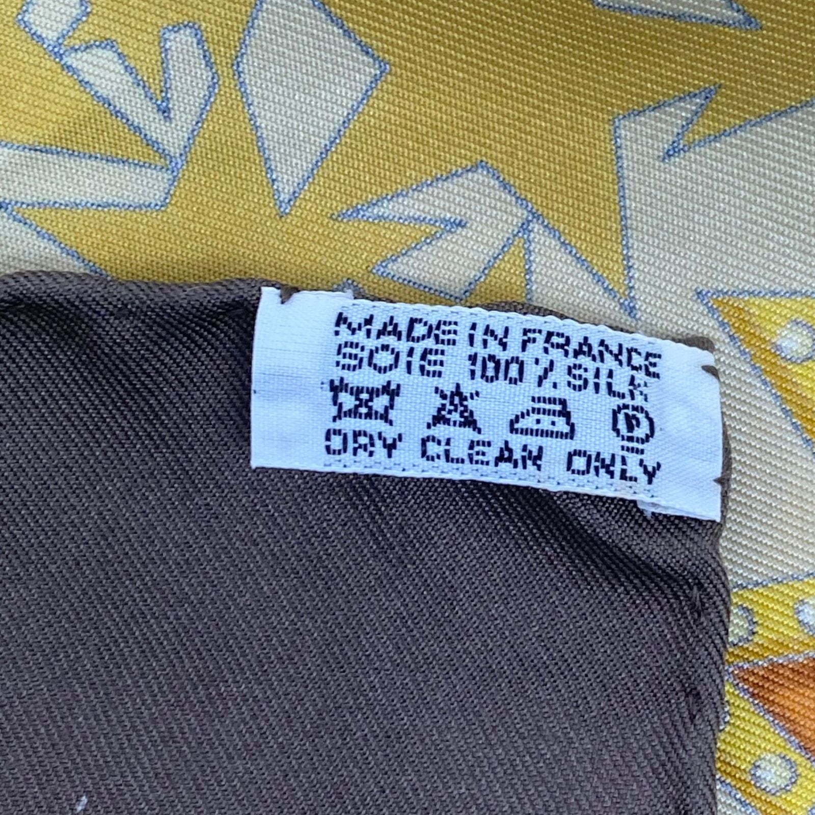 Hermes Carre 90 la Magie Magic Rabbit Pigeon Clown Silk Brown Scarf — view 7