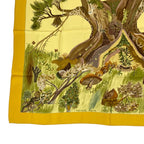 Hermes Carre 90 Scarf Silk Kuggor Tree Yellow — view 4