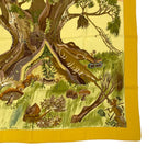 Hermes Carre 90 Scarf Silk Kuggor Tree Yellow — view 5